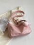 Minimalist Hobo Bag With Bag Charm