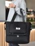 Letter Patch Travel Bag Double Handle for Sport & Travel