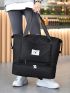 Letter Patch Travel Bag Double Handle for Sport & Travel