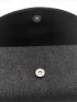 Glitter Pleated Detail Flap Square Bag
