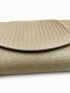 Glitter Pleated Detail Flap Square Bag