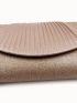 Glitter Pleated Detail Flap Square Bag