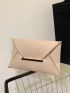 Snakeskin Embossed Contrast Binding Envelope Bag