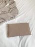 Snakeskin Embossed Contrast Binding Envelope Bag