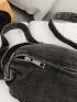 Minimalist Zip Front Square Bag