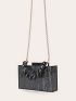 Mini Beaded Decor Chain Box Bag