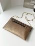 Metal Decor Chain Flap Square Bag