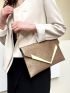 Metal Decor Chain Flap Square Bag