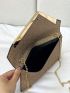 Metal Decor Chain Flap Square Bag