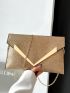 Metal Decor Chain Flap Square Bag