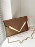 Metal Decor Chain Flap Square Bag
