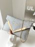 Metal Decor Chain Flap Square Bag