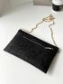 Glitter Envelope Bag Metal Decor Chain Strap