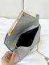 Metal Decor Chain Flap Square Bag