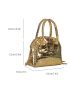 Crocodile Embossed Dome Bag Metallic Mini Funky