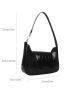 Minimalist Hobo Bag Crocodile Embossed Elegant