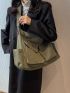 Multi-compartment Large Capacity Hobo Bag