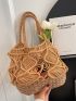 Hollow Out Straw Bag