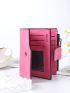Neon Pink Contrast Binding Small Wallet