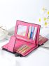 Neon Pink Contrast Binding Small Wallet