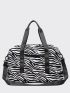 Zebra Striped Pattern Duffel Bag