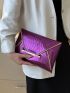 Metallic Crocodile Embossed Envelope Bag