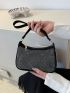 Studded Decor Hobo Bag Punk Style