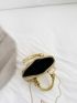 Mini Metallic Crocodile Embossed Dome Bag