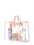 Large Beach Bag Contrast Binding Clear