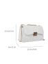 Small Square Bag Ruched Detail Push Lock Chain Flap Polyester