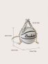 Mini Letter Graphic Chain Circle Bag
