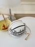 Mini Letter Graphic Chain Circle Bag