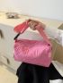 Quilted Pattern Hobo Bag