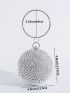 Mini Rhinestone Decor Circle Bag
