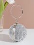 Mini Rhinestone Decor Circle Bag