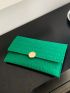 Crocodile Embossed Metal Lock Flap Square Bag