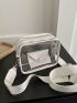 Mini Clear Crossbody Bag Adjustable-strap Square Bag With Purse