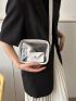 Mini Clear Crossbody Bag Adjustable-strap Square Bag With Purse