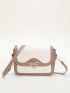 Two Tone Flap Square Bag