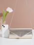 Metallic Flap Square Bag Funky Silver