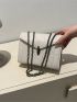 Geometric Pattern Flap Square Bag