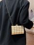 Mini Geometric Pattern Chain Box Bag