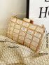 Mini Geometric Pattern Chain Box Bag