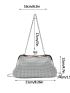 Rhinestone Decor Kiss Lock Chain Bag
