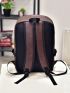 Colorblock Functional Backpack Zipper Classic Backpack