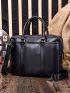 Minimalist Zipper Briefcase Double Handle Bag for Men