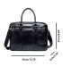 Minimalist Zipper Briefcase Double Handle Bag for Men