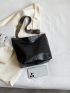 Minimalist Shoulder Bag Black Hobo Bag