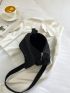 Mini Flap Square Bag Solid Black
