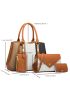 4pcs Bag Set Tote Bag Crossbody Bag Purse Wallet for Work